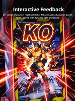 Funspace Super Boxing Game, 4 modes de classement par poids, écran vertical HD de 43 pouces, machine de boxe d'arcade à monnayeur