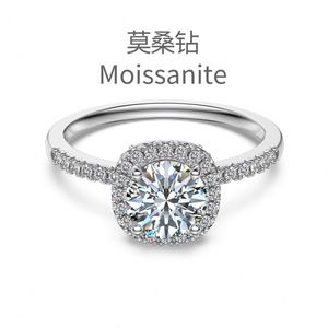 Dylam Classic Design <b>925</b> Sterling <b>Silver</b> Eternity Band 1ct VVS1 D Color Moissanite Stone Wedding Engagement <b>Rings</b> for Women - Product Image 4