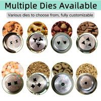 Extrudeuse multifonctionnelle à commande PLC, haute capacité, à économie d'énergie, à moteur DC, pour granulés d'aliments pour animaux de compagnie et poissons, multi-formes, pour petites productions
