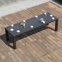 Ensemble table et chaises en rotin pour jardin et balcon d'extérieur