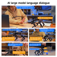 15DOFRaspberry Pi CM5 DOGZILLA Lite avec bras robotique et pince, robot chien bionique de bureau IA