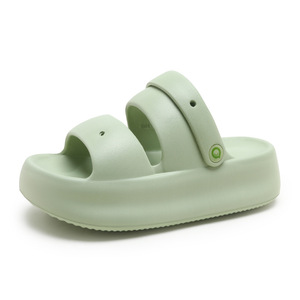 Sandalias de Plataforma de Verano para Mujer Guru, EVA Transpirable, Antideslizantes, para Uso en Exteriores, Punta Redonda, Correa Ancha, Verde, Beige, Rosa, Negro, Blanco - Product Image 5