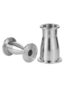 Adaptador Reductor Igual de Acero Inoxidable Sanitario de 1 Pulgada y 1/2 Pulgada con Abrazadera Tri-Clamp, Forjado, Marca SANSUN/OEM, Liso y Pulido, Clase 150 Baja - Product Image 2