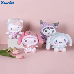 20cm genuina melodia Kuromi peluche bambola Kawaii carino Cinnamoroll folletto della neve peluche imbottito cuscino regalo di compleanno per ragazze