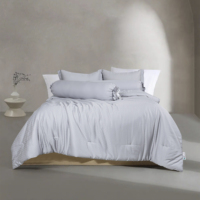 Ensemble de draps plats classiques en lyocell jacquard 100% couleur unie personnalisable