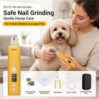 LILIPRO PG101 Wiederaufladbarer Hunde-Nagelschleifer Elektrischer Leiser Krallenschärfer für Haustiere Geräuscharmes Kabelloses Tierpflege-Set für Katzen