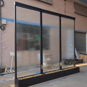 Fuente de agua en cascada de vidrio para jardín, decoración de agua para jardín y hogar, cortina de agua para interiores y exteriores. - Product Image 1