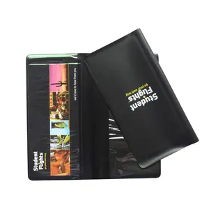 Hot Selling PVC luxury Plastic Airline Ticket Pouch Passport Cover Travel Passport Wallet/Holder