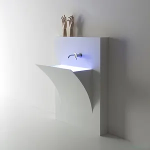 Couleur unie bohème, pierre colorée, Led, pour salle de bain, prix de lavabo