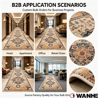 Bestseller Jacquard Handgefertigte Teppiche Wohnzimmer Rutschfeste Rückseite Niedrigflorig Waschbar Umweltfreundlicher Teppich Vintage Groß Fleckenresistent