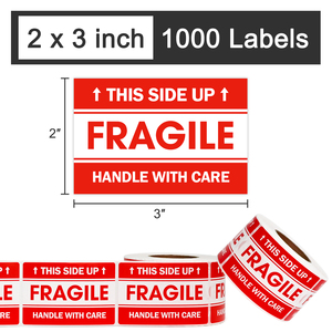 Fragile Warning <b>Label</b> Self Adhesive Shipping Sticker for Logistics <b>Packaging</b> - Product Image 2