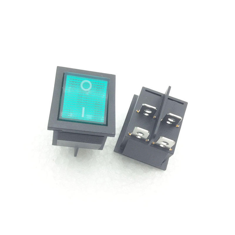 KCD4-201N Rocker Switch With Lighting Power Switch 15/30A Red Green Switch