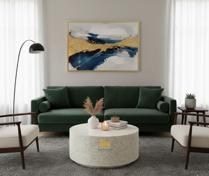 Mesa de Centro Moderna de Lujo con Incrustaciones de Madreperla Blanca para Sala de Estar, Muebles para el Hogar a Precio Económico - Product Image 3