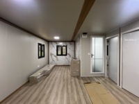 Maison conteneur extensible de 30 pieds, extérieur jaune, maison modulaire préfabriquée traditionnelle pour habitation et projets, marque mondiale