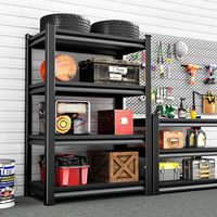 Étagère métallique de garage sans boulons, rayonnage en acier léger, étagère de rangement en acier personnalisée, étagères utilitaires en métal