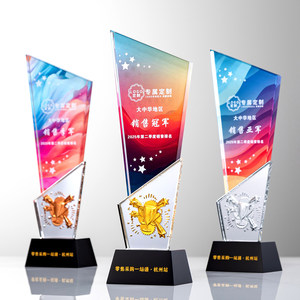 Trophée en cristal coloré <span class=keywords><strong>et</strong></span> créatif personnalisable pour récompense de personnel <span class=keywords><strong>et</strong></span> d'équipe de l'année, trophée de la <span class=keywords><strong>Chambre</strong></span> de <span class=keywords><strong>Commerce</strong></span> d'Entreprise - Product Image 3