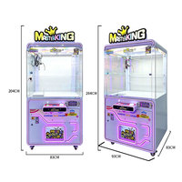 Machine à griffes commerciale à monnayeur pour un joueur, jeu d'arcade à griffes à prix et peluches, pour FEC, certifiée CE, approvisionnement direct usine