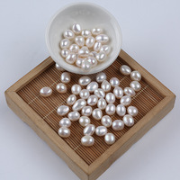 Perles de culture d'eau douce baroques naturelles blanches à l'éclat brillant, ovales bouton, 11-15 mm, pour la fabrication de bijoux
