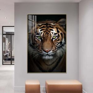 Peinture sur Porcelaine Cristalline Texturée à Effet Superposé, Motif Tigre, Art Islamique Personnalisé pour la Décoration Intérieure - Product Image 2