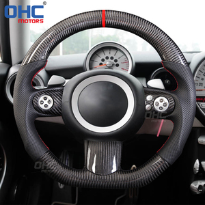 Volante de fibra de carbono con agujeros para coche, volante de rendimiento LED compatible con BMW <span class=keywords><strong>MINI</strong></span> <span class=keywords><strong>Cooper</strong></span> R55 <span class=keywords><strong>R56</strong></span> R57 R58 R59 - Product Image 3