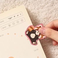 Ensemble de marque-pages magnétiques Kawaii, 5 pièces, chat, panda, chien, aimant doux, accessoires de lecture pour les amoureux des livres, papeterie cadeau en vrac