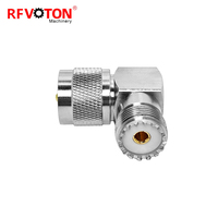 Adaptateur d'alimentation d'usine prise UHF mâle à uhf femelle Jack coude à angle droit 90 degrés RA rf connecteur coaxial adaptateur de convertisseur