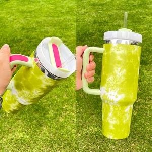 ขวดน้ำสแตนเลสผนังสองชั้น40oz ถ้วยใส่สีย้อมแก้วมัคแก้วมักฉนวนสูญญากาศแก้วกาแฟสำหรับเดินทางพร้อมที่จับ - Product Image 5