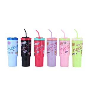 Set di <span class=keywords><strong>3</strong></span> Borracce Sportive da 40oz con Manico e Cannuccia, Bottiglie d'Acqua Portatili per Campeggio e Viaggi - Product Image 5