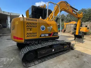 Sử dụng máy xúc Sany sy75c Mini 7.5 tấn 2022 95% mới Trung Quốc mới đến EPA CE điều kiện tốt nóng bán Boutique thấp giờ làm việc