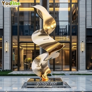현대 추상 스테인리스 스틸 현대 금속 예술 정원 조각품 - Product Image 1
