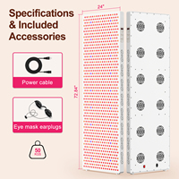 Appareil de beauté à LED pour le corps entier, traitement par lumière rouge et infrarouge proche 630nm 660nm 810nm 830nm 850nm, panneau de luminothérapie PDT