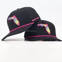 Gorra de Béisbol de 5 Paneles Impermeable con Impresión Personalizada, Gorra de Golf Transpirable con Logotipo de PVC y Cuerda de Goma para Entusiastas del Golf