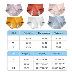 4-laags stoffen ondergoed, middelhoge taille, functioneel, lekvrij menstruatieondergoed, damesonderbroek, maandverbandbroekje, 95% katoen - Product Image 4