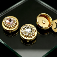 Boutons décoratifs en métal fantaisie en gros, boutons de manchette personnalisés en laiton, accessoires vestimentaires sans nickel pour chemises et vêtements Abaya