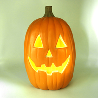 Grande citrouille Jack-O'-Lantern allongée pour Halloween, lumière LED décorative pour maison hantée, fête et décoration intérieure