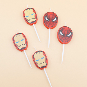 2024 bougies <span class=keywords><strong>d</strong></span>'<span class=keywords><strong>anniversaire</strong></span> Spider <span class=keywords><strong>Man</strong></span> et <span class=keywords><strong>Iron</strong></span> <span class=keywords><strong>Man</strong></span> bougies joyeux <span class=keywords><strong>anniversaire</strong></span> bougie avec 5 pièces - Product Image 5