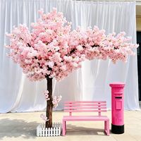 Grand arbre artificiel de cerisier rose personnalisé en soie, écologique, durable, imperméable, pour remise de diplôme, Pâques, mariage