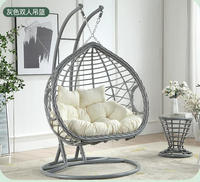 Fauteuil suspendu œuf en métal pour extérieur, personnalisé, avec coussin à séchage rapide, idéal pour patio, balcon et jardin - Vente en gros