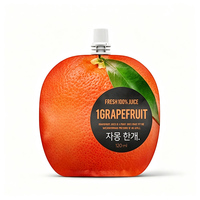 Pochettes souples personnalisables en forme de pomme avec bec verseur pour jus de fruits et légumes frais, emballage portable pour boissons, personnalisable