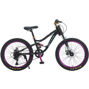 High Carbon Steel Kids Mountain <b>Bike</b> <b>Frame</b> for Girls Full Suspension Soft-Tail 7-Speed Disc Brakes 22" Wheels Adjustable Saddle - Product Image 5