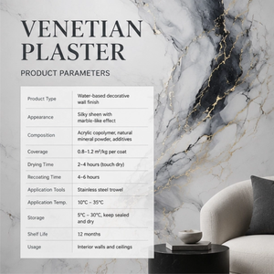 <span class=keywords><strong>Estuco</strong></span> <span class=keywords><strong>Veneciano</strong></span> Decorativo para Interiores con Efecto Mármol de Alto Brillo, Lujoso y Suave a Base de Agua, Súper Premium - Product Image 4