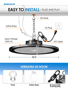 ไฟส่องสว่างเชิงพาณิชย์อุตสาหกรรมแบบขายส่ง 100W 150W 200W IP66 อะลูมิเนียมทรงกลมแบบ UFO สำหรับโกดังสินค้าและโรงงานที่ต้องการแสงสว่างสูง - Product Image 5