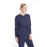 Costume de salon de beauté pour femmes, ensembles d'uniformes d'esthéticienne pour spa, vêtements de travail d'esthéticienne à manches longues avec fermeture éclair