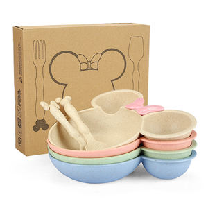 Bol Mickey <span class=keywords><strong>Minnie</strong></span> grande tête dessin animé, <span class=keywords><strong>assiette</strong></span> à fruits séparée pour enfants, <span class=keywords><strong>assiette</strong></span> à dîner séparée - Product Image 3