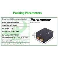 Convertidor de Audio Digital a Analógico Coaxial Transfronterizo, Cable Adaptador de Fibra Óptica Analógica SPDIF RCA, Decodificador PS5, Unidad Principal + Alimentación