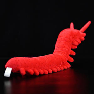 Juguete de Peluche de <span class=keywords><strong>Gusano</strong></span> de <span class=keywords><strong>Terciopelo</strong></span> Realista con Certificación CPC CE, Onychophora Roja Articulada, Animal de Peluche Educativo de Biología - Product Image 3
