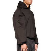 Sweat à capuche personnalisé de luxe pour homme, coupe ample et carrée, en molleton bouclette 100% coton 450 g/m², style automne, idéal pour l'impression