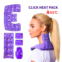 Pack chaud/froid réutilisable Magic Click avec acétate de sodium pour soulager les douleurs au cou, aux épaules et au dos - Coussin chauffant en gel PVC