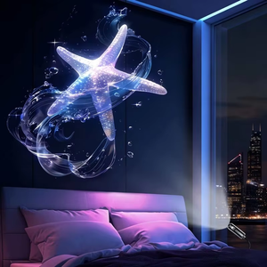Lampada Notturna a Proiezione con 6 Effetti in Materiale ABS, Certificata CE, Tema Natalizio e Sportivo, Illuminazione Atmosferica per Camera da Letto - Product Image 6