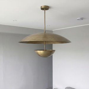 Raw Brass Large Ceiling <b>Light</b> Fixture for Kitchen Island <b>Dining</b> Room, Modern Farmhouse Lighting - Product Image 1